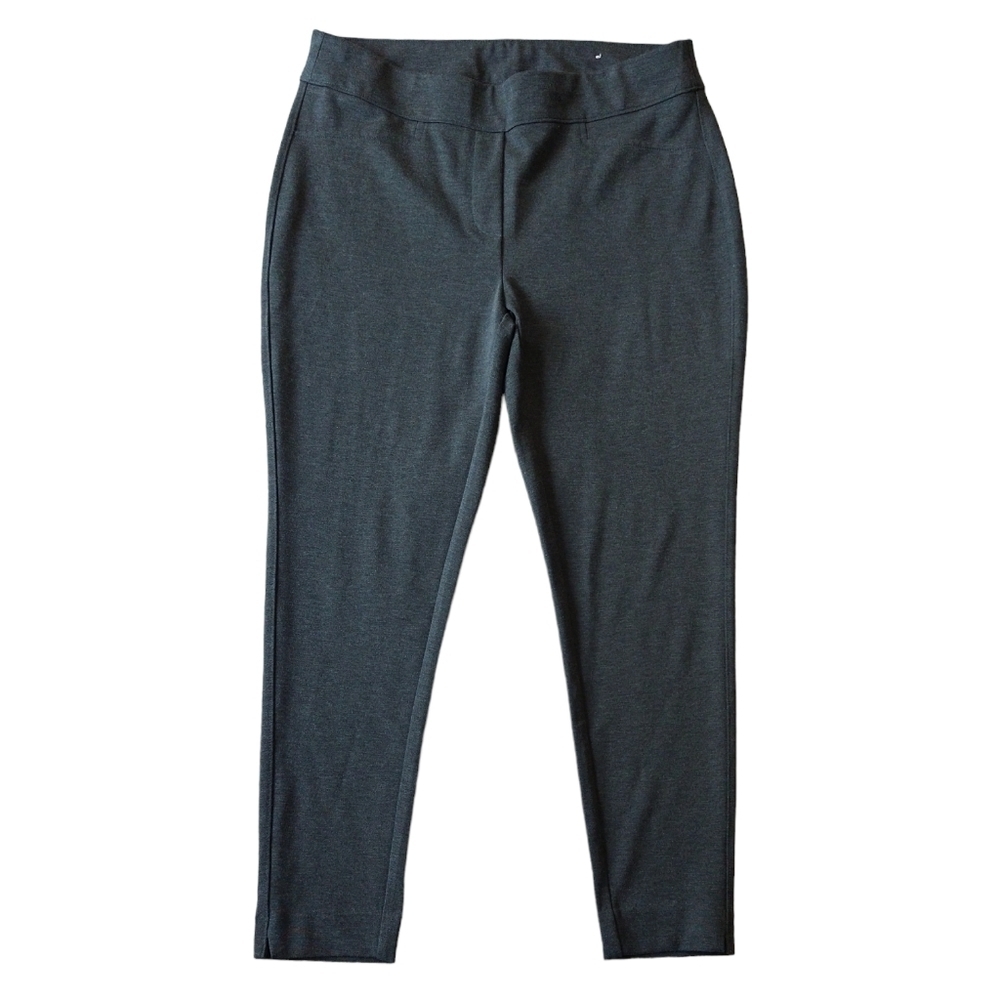 Chico's Heather Gray Ponte Knit Leggings Pull On Slim Leg Stretch Capsule